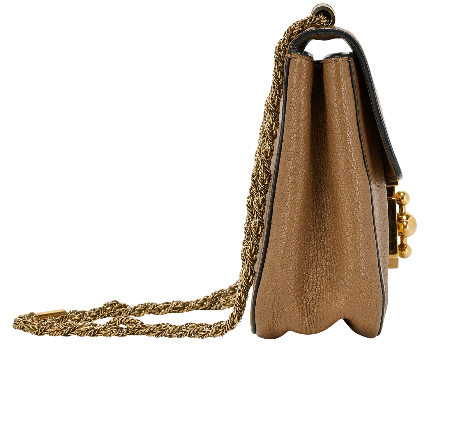 Elsie Crossbody, &pound;295, Handbags, Brown, Leather, Side view